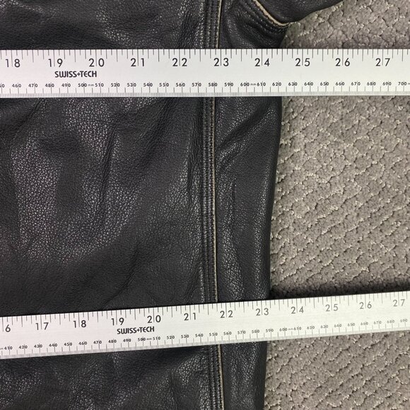 The Territory Ahead Leather Jacket Mens XLT Black Distressed Heavyweight XL Tall - Picture 11 of 16